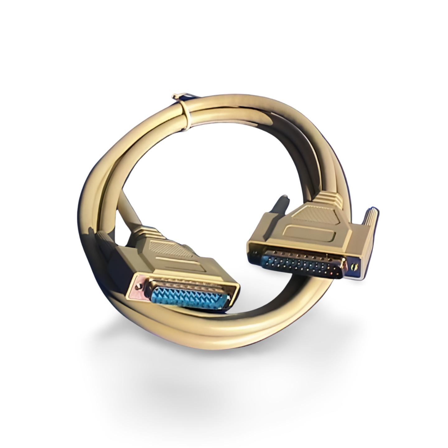 10ft DB25 Male to DB25 Male Cable - Beige