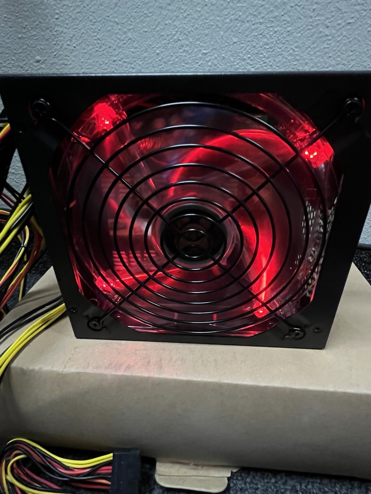 LOT Of (2) New 550W ATX Desktop PC Power Supply - Quiet Red LED Fan