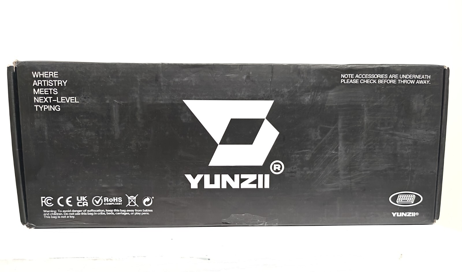 YUNZII AL66 Full Wireless Mechanical Keyboard, 65% Hotswap, Milk Switch - Black