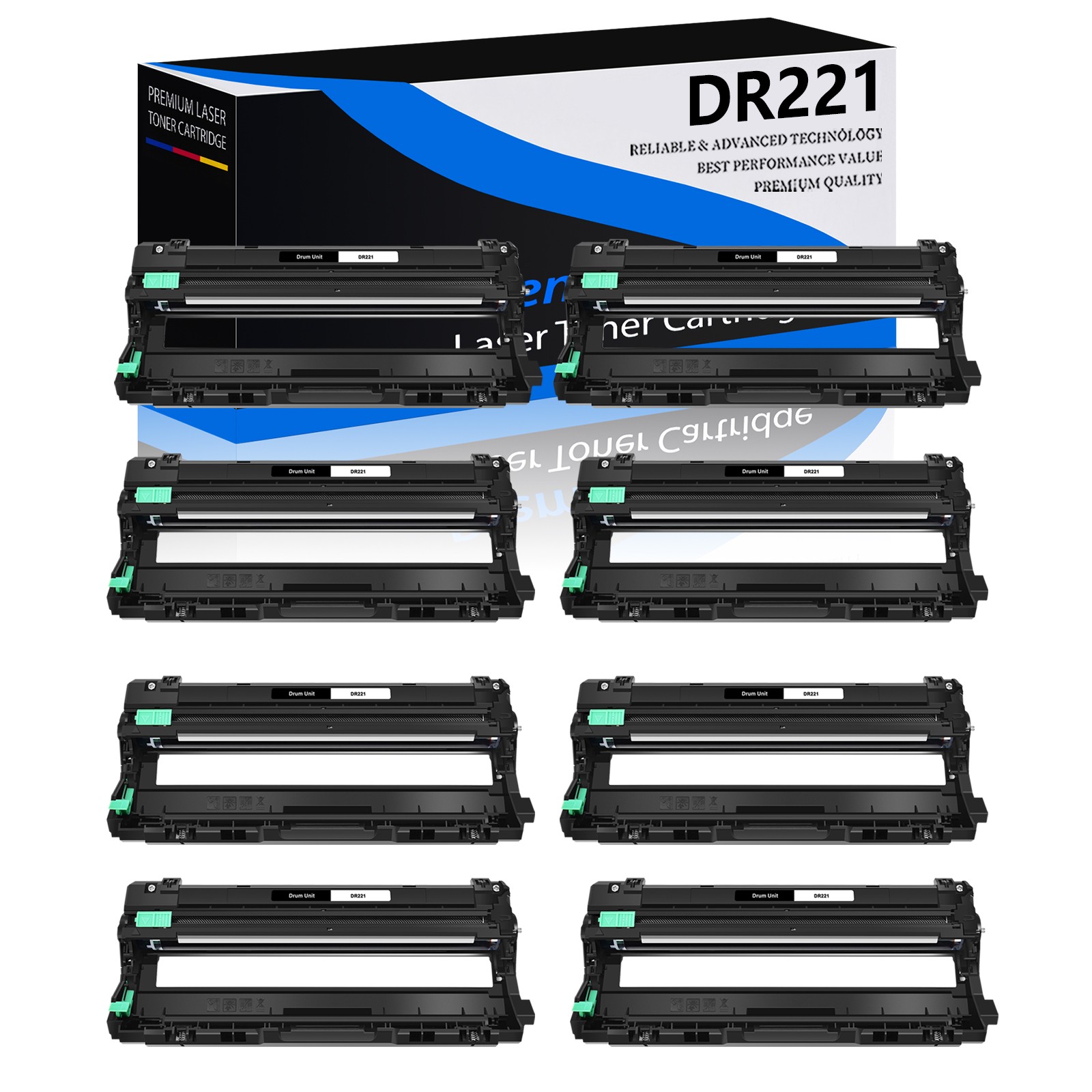 8 Pack DR-221 DR221 DR 221 Drum Yellow For Brother MFC-9330CDW HL-3140CW 3170CDW