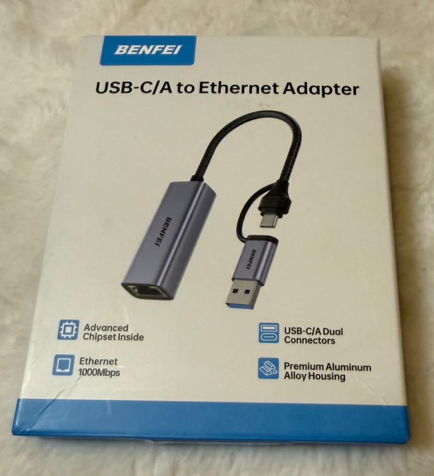 BENFEI USB-C / USB-A to Ethernet Adapter 1000Mbps Gigabit Aluminum Alloy