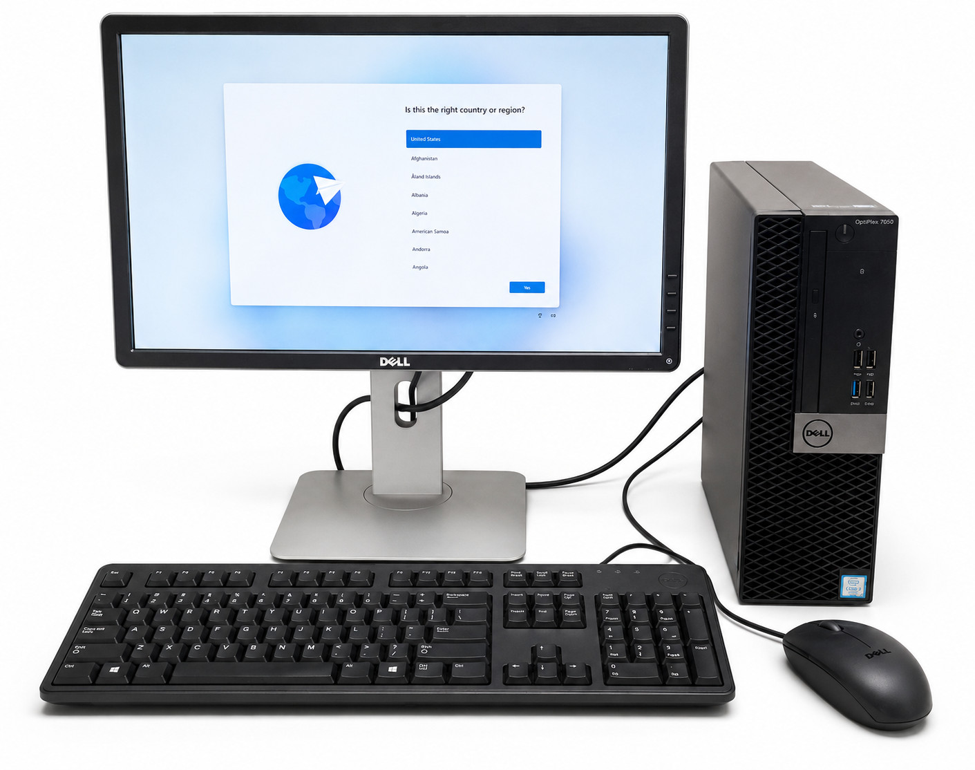 Dell OptiPlex 7050 i5-7500 16GB RAM 240GB SSD + 500 HDD Win11 Pro Monitor Bundle