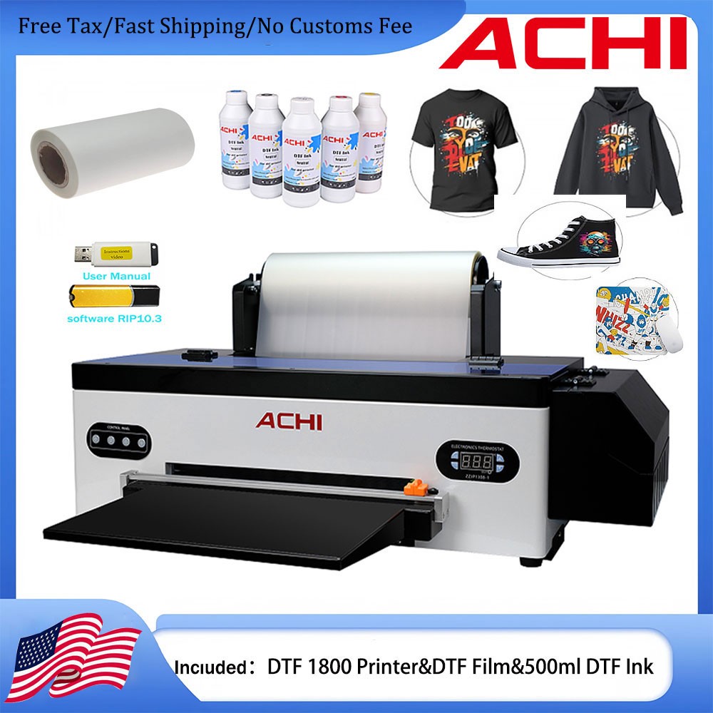 ACHI A3 DTF 1800 Printer&DTF Film&Ink Direct to Trasnfer Film T-shirt Printing