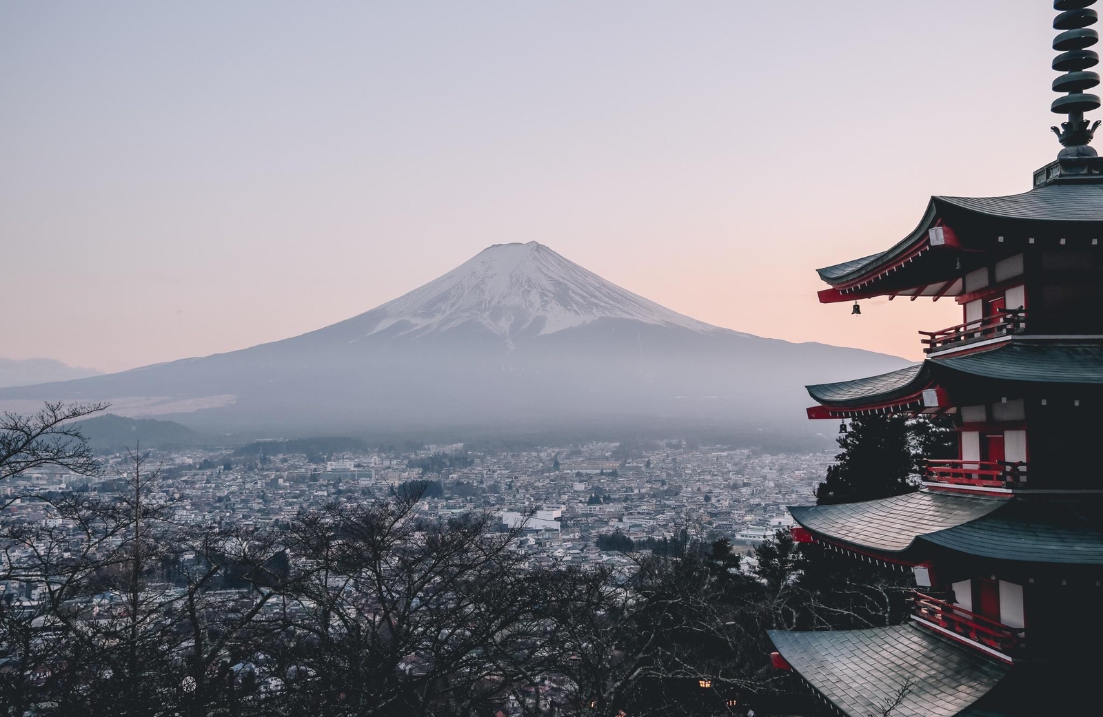 Landscape mount fuji nature japan snowy peak Custom Gaming Mat Desk