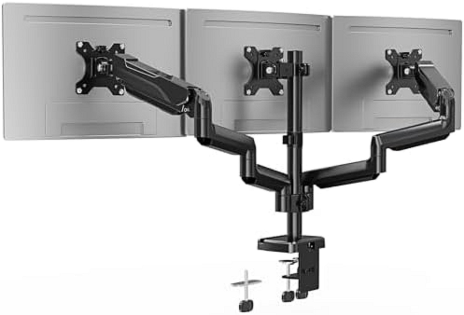 Heavy Duty Triple Monitor Desk Mount for Screens up to 32" - VESA Compatible