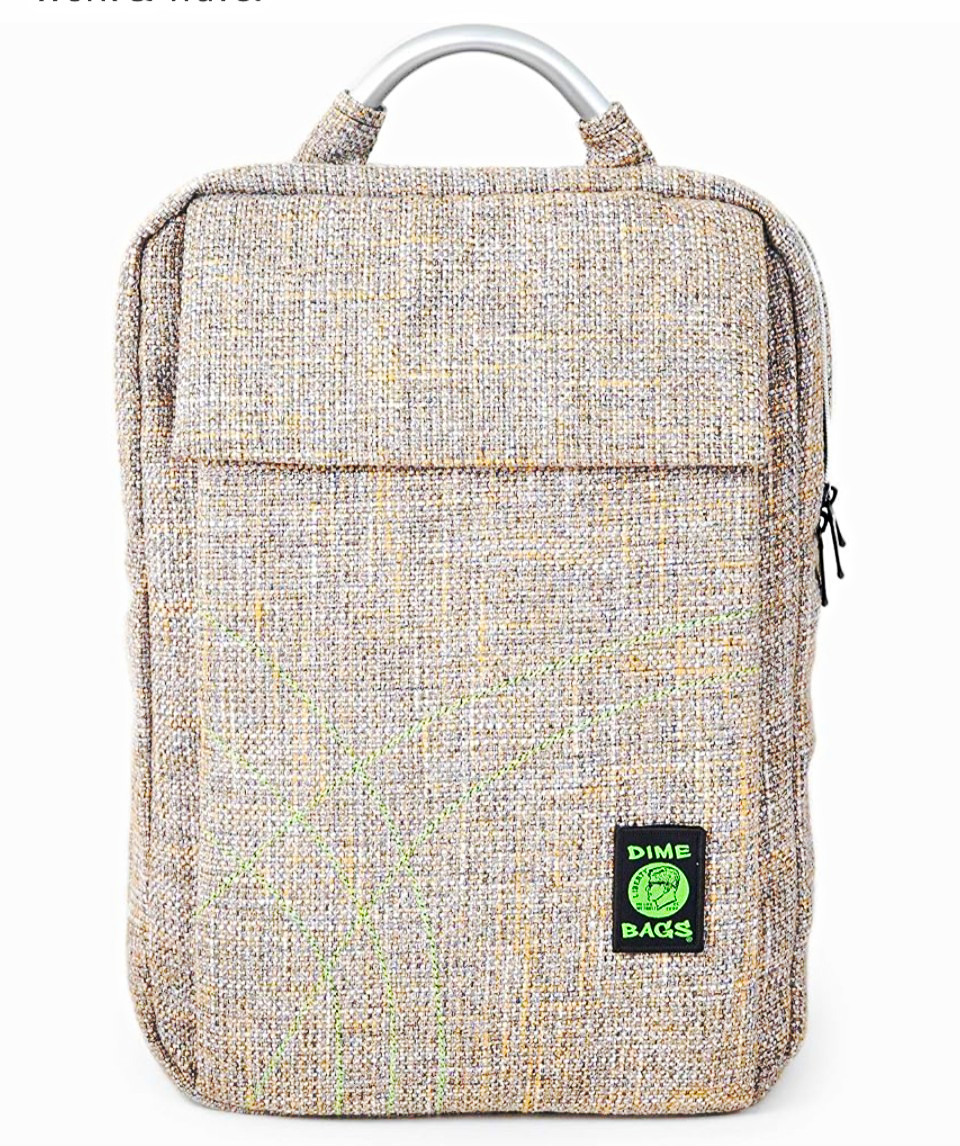 Dime Bags Slab Bag Laptop Backpack Sand Hemp Padded Adjustable 18x13x4