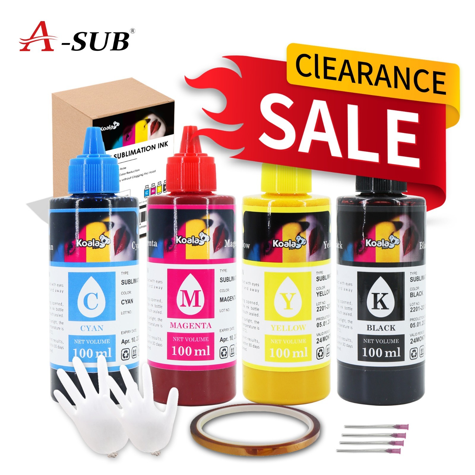Koala Sublimation Ink for Inkjet Printer Epson 2760 2720 2803 2400 WF-7710 400ML