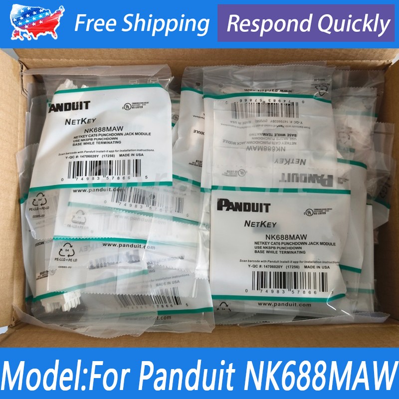 Brand NEW For Panduit Cat6 Keystone Jack NK688MAW  Qty 50