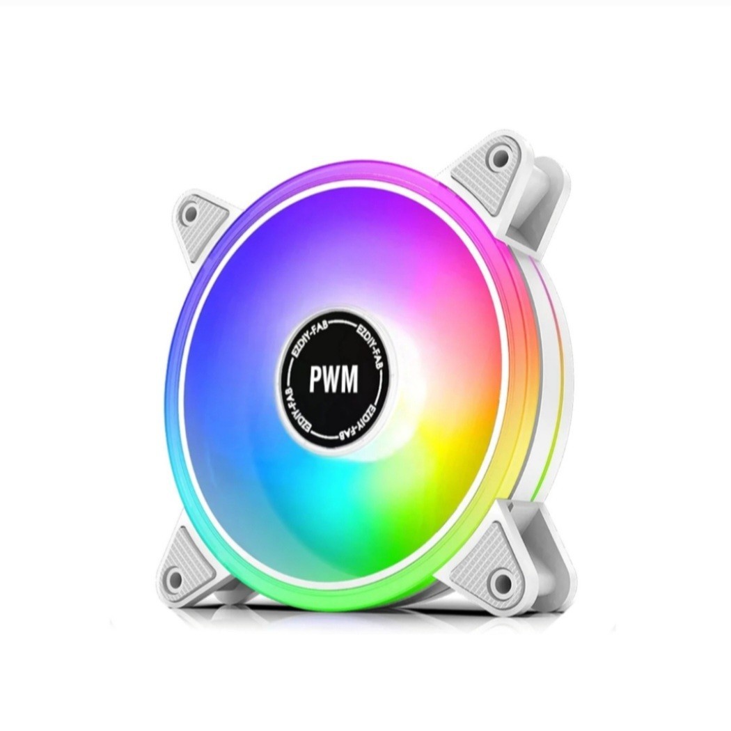 EZDIY-FAB 120mm White Moonlight Fan PWM-1Pack