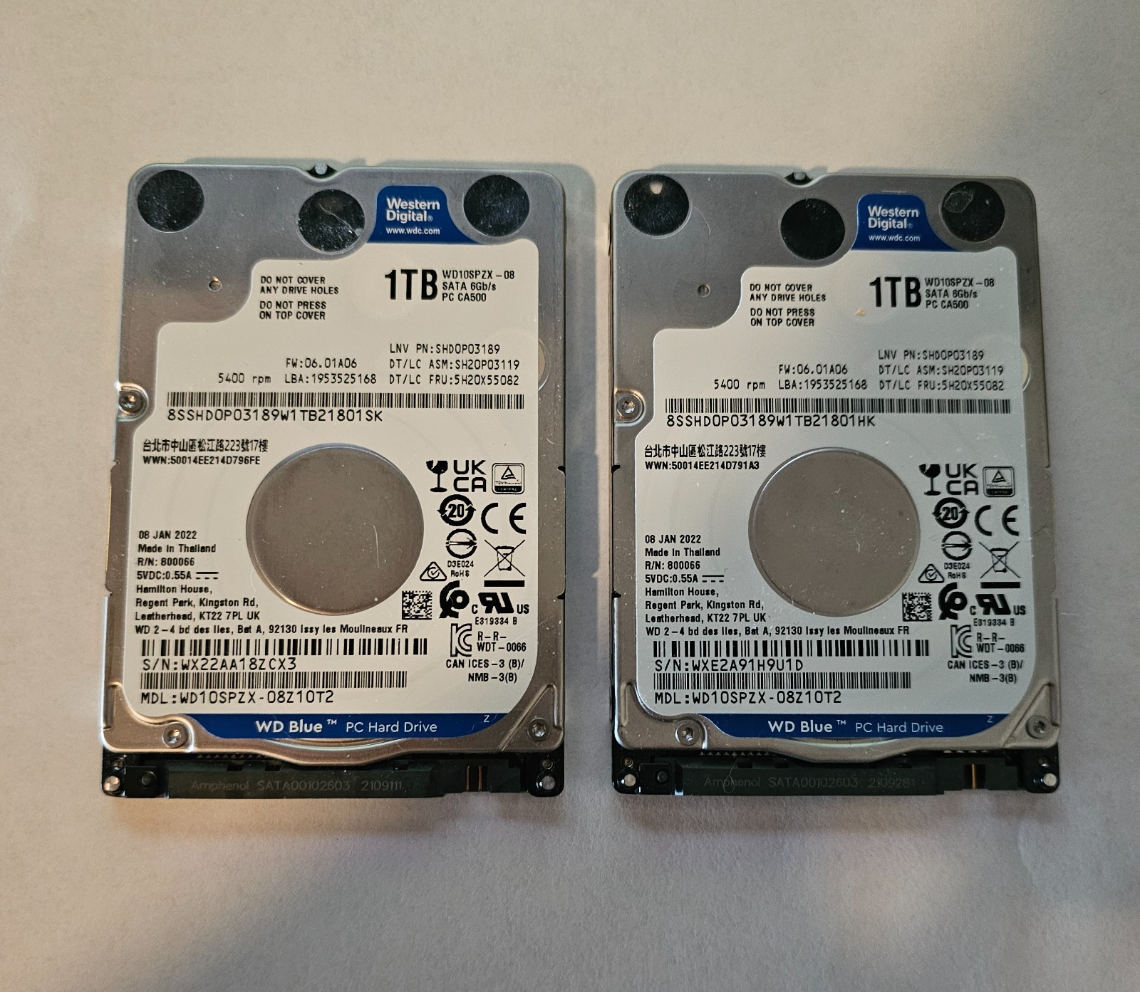 New open box Western Digital Hard Drive 1TB WD10SPZX-08Z10T2.