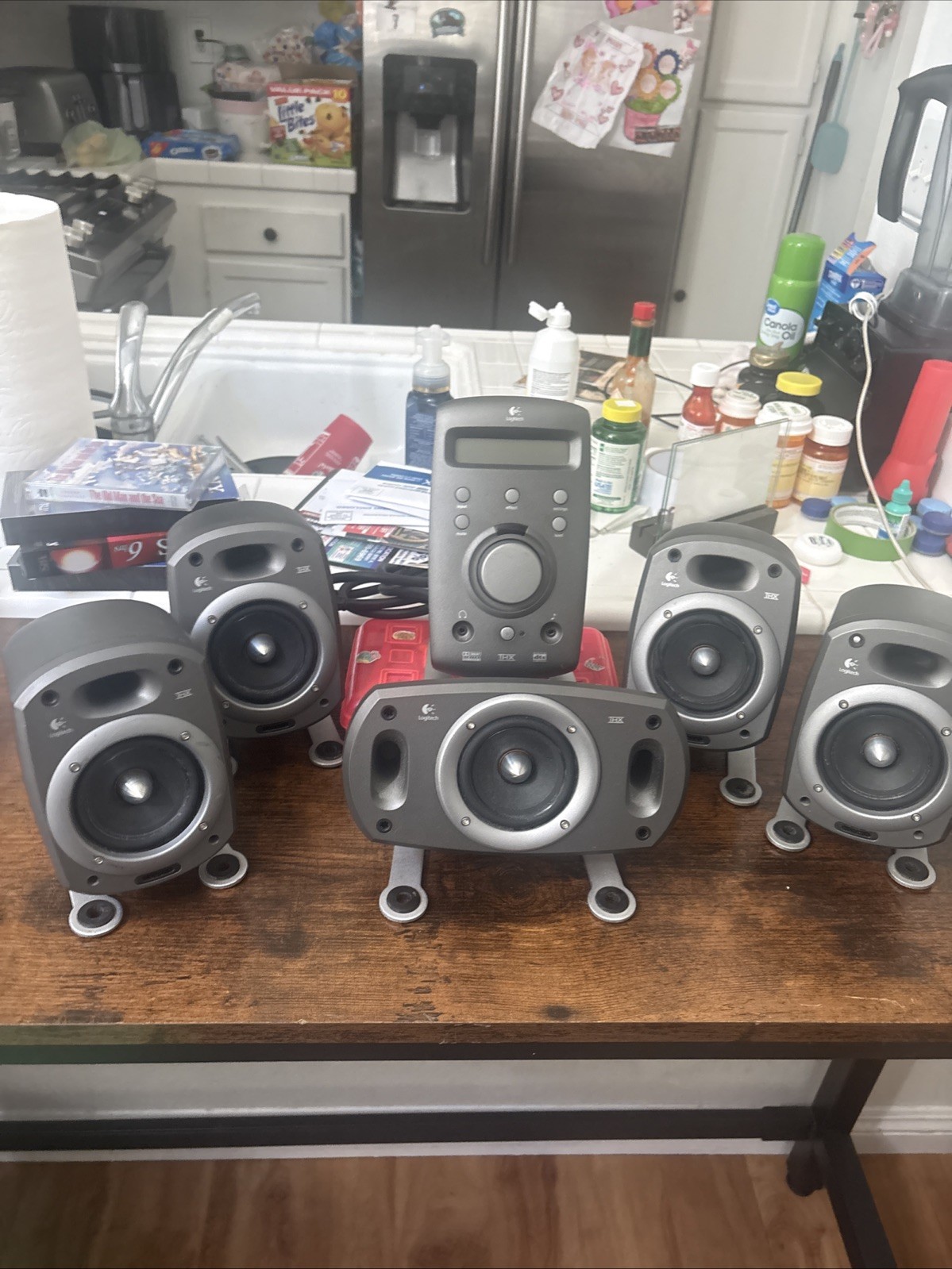 Logitech Z-680 Stereo Computer Surround Sound Speakers & Control Panel Working