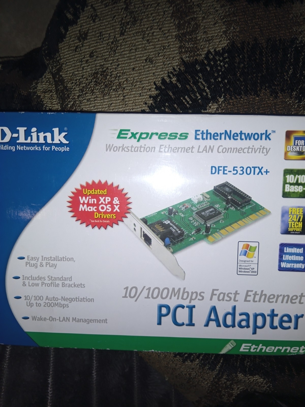D-Link Express EtherNetwork 10/100Mbps Fast Ethernet PCI Adapter DFE-530TX+
