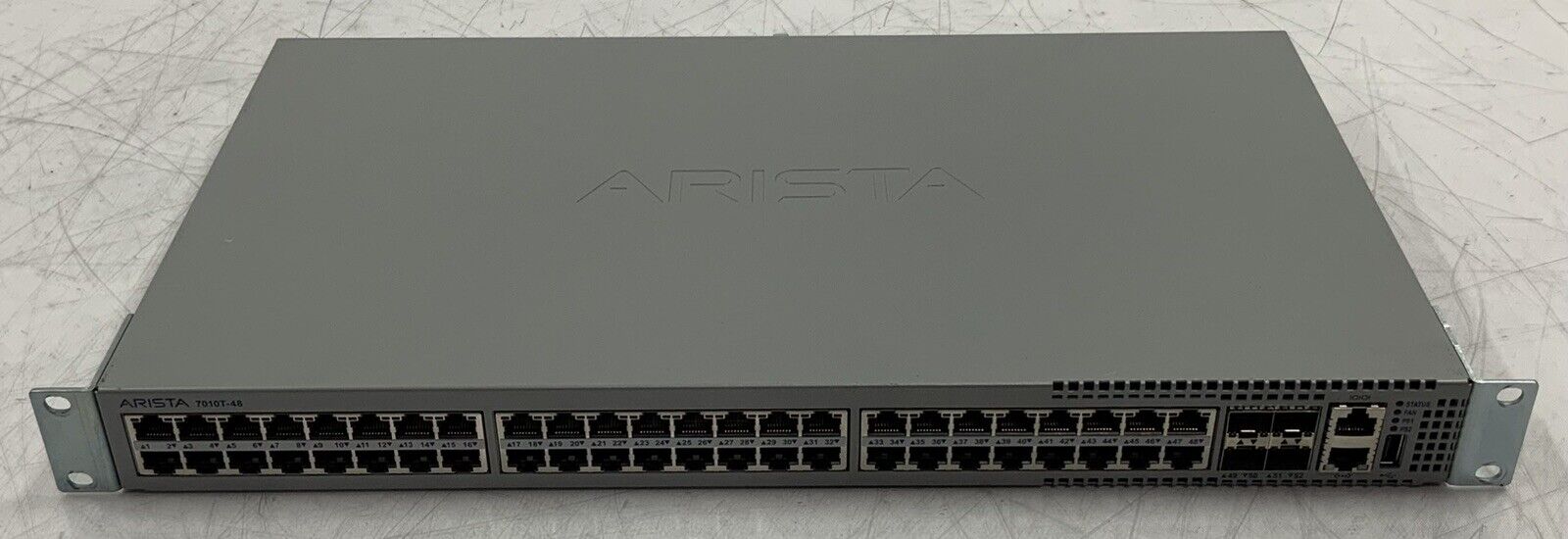 Arista 7010T-48 | DCS-7010T-48 | 4-SFP Slots | Dual PSU | | 48-Port Ethernet