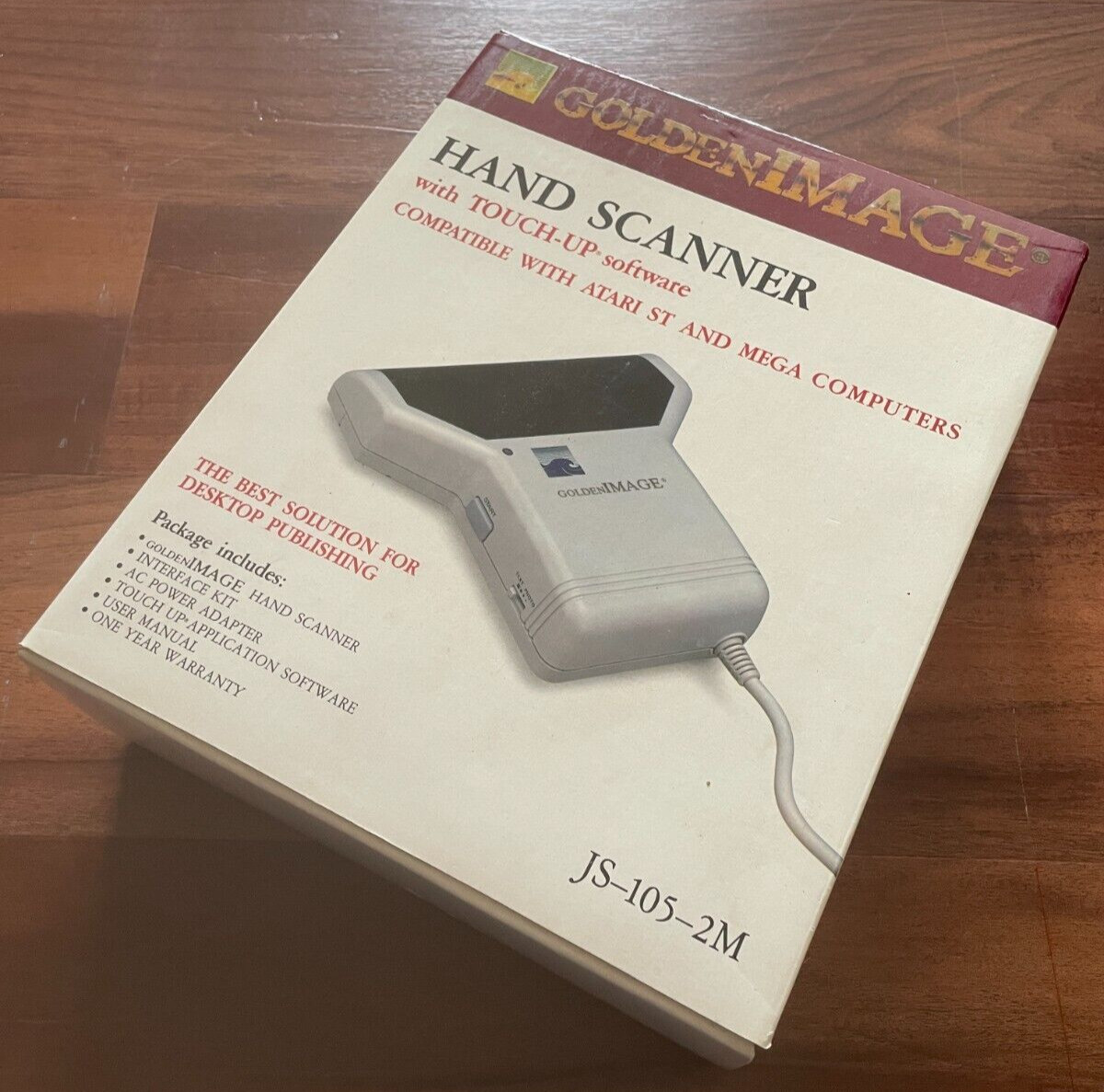 Golden Image Atari ST Computer Hand Scanner BOX/MANUALS ONLY w/Touch-Up Software