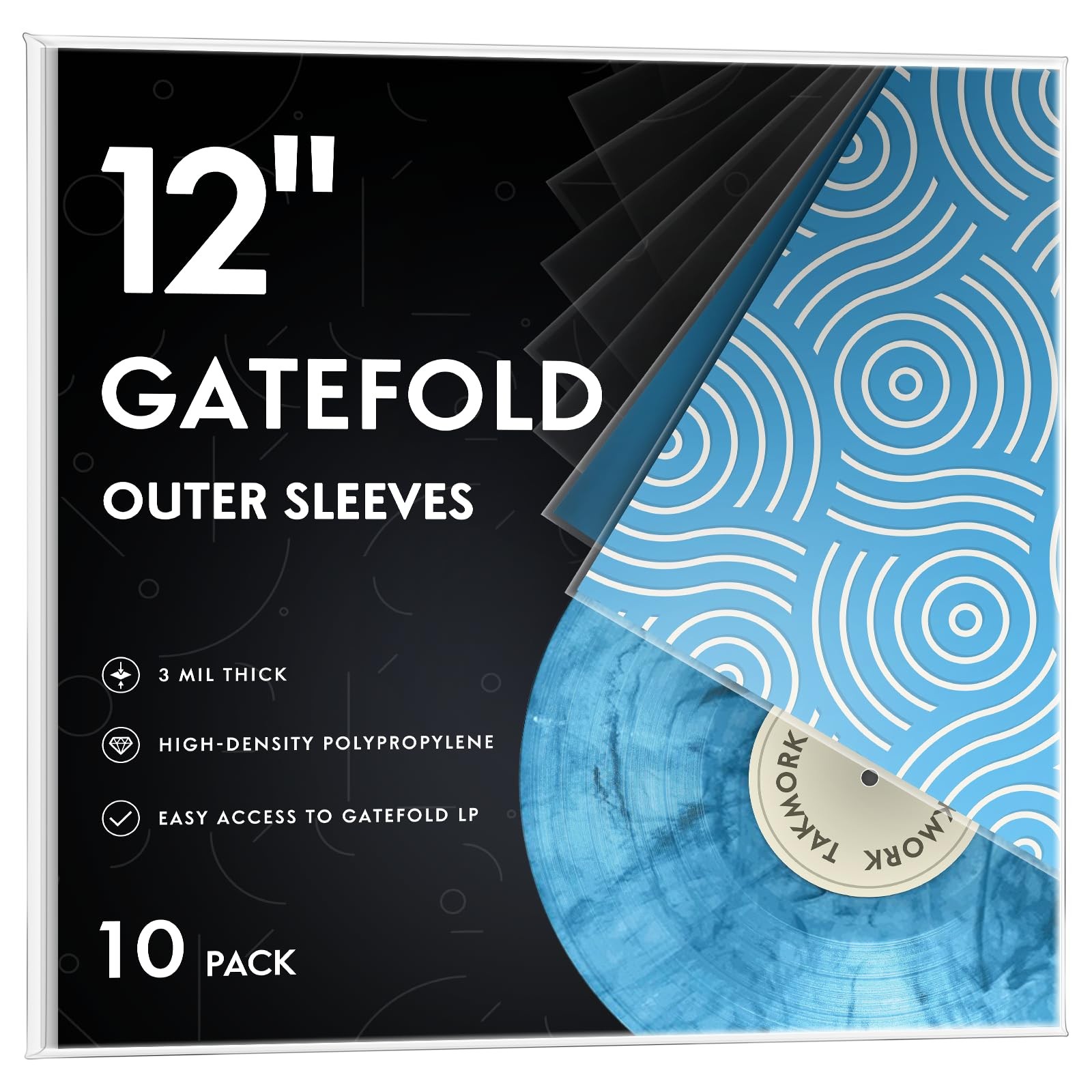 Gatefold Record Sleeves Albums Covers: 12 inch Vinyl Outer 10 pcs 