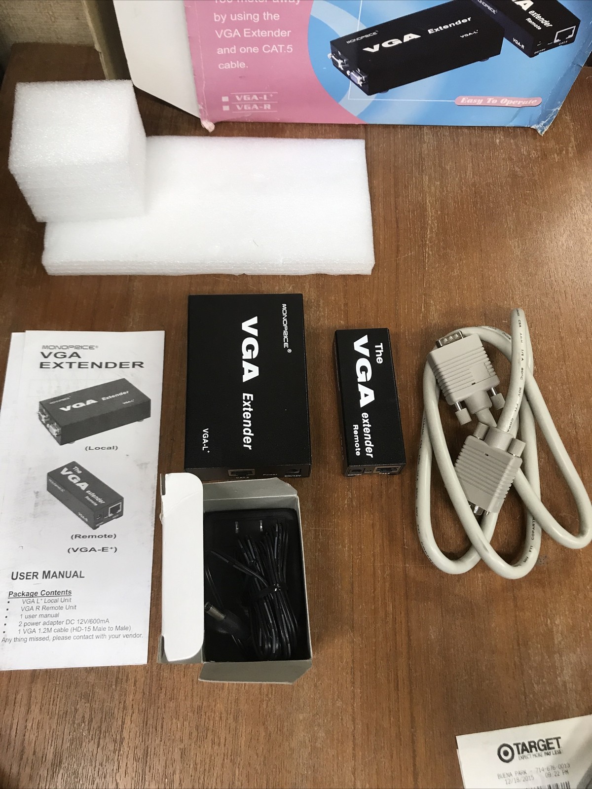 Open Box - MONOPRICE - INTELLIGENT VGA EXTENDER