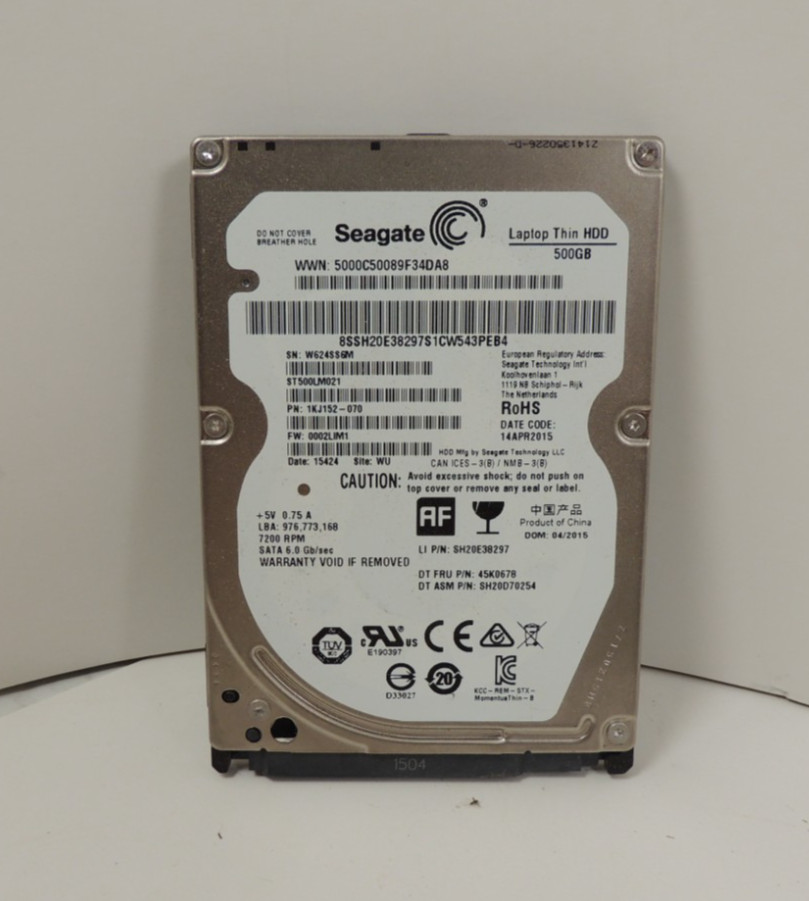 Seagate Momentus Spinpoint M8 500GB Internal 5400RPM 2.5" (ST500LM012) HDD
