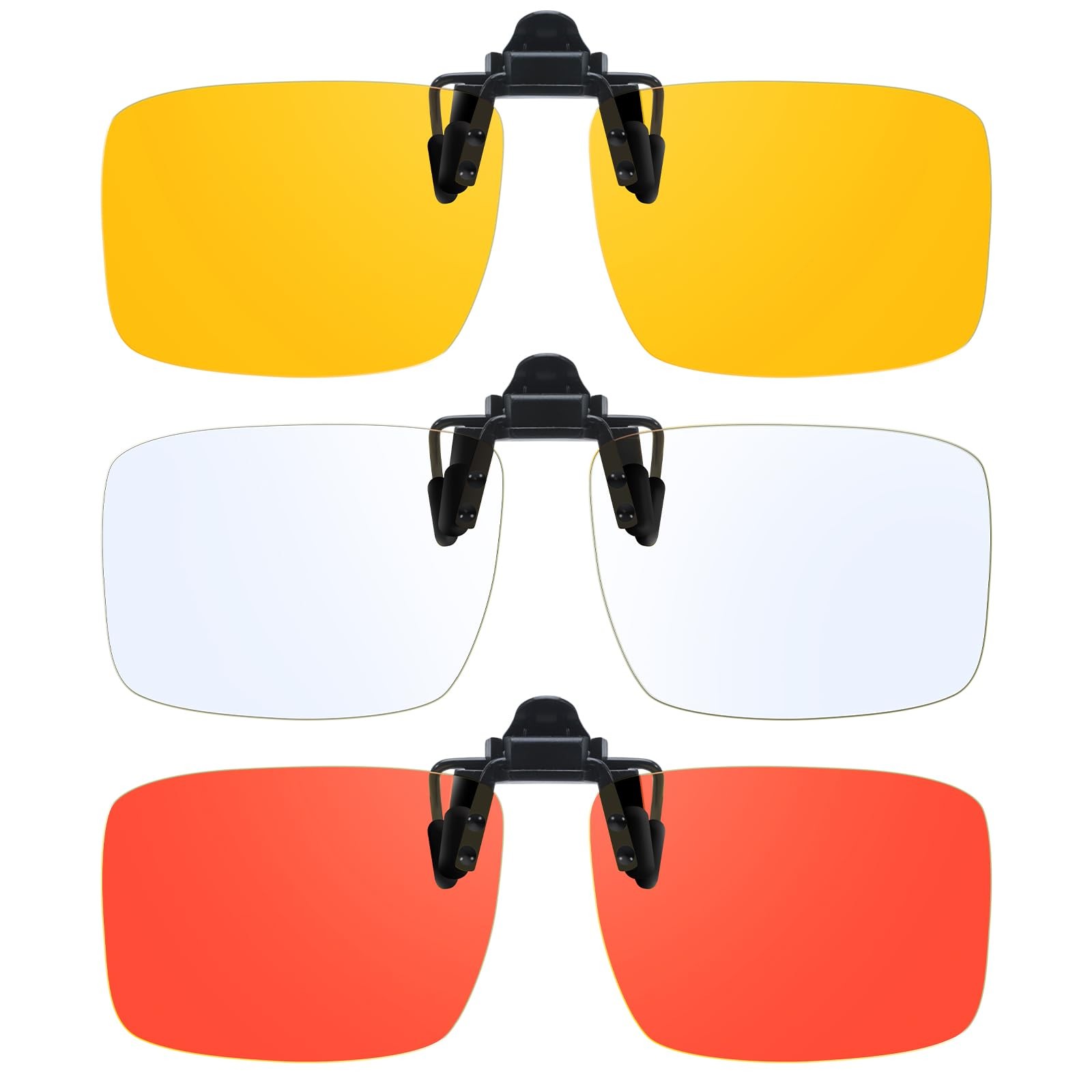 3 Pack Clip On Blue Light Blocking Glasses for Eyes Strain/Light-Sensitive Fl