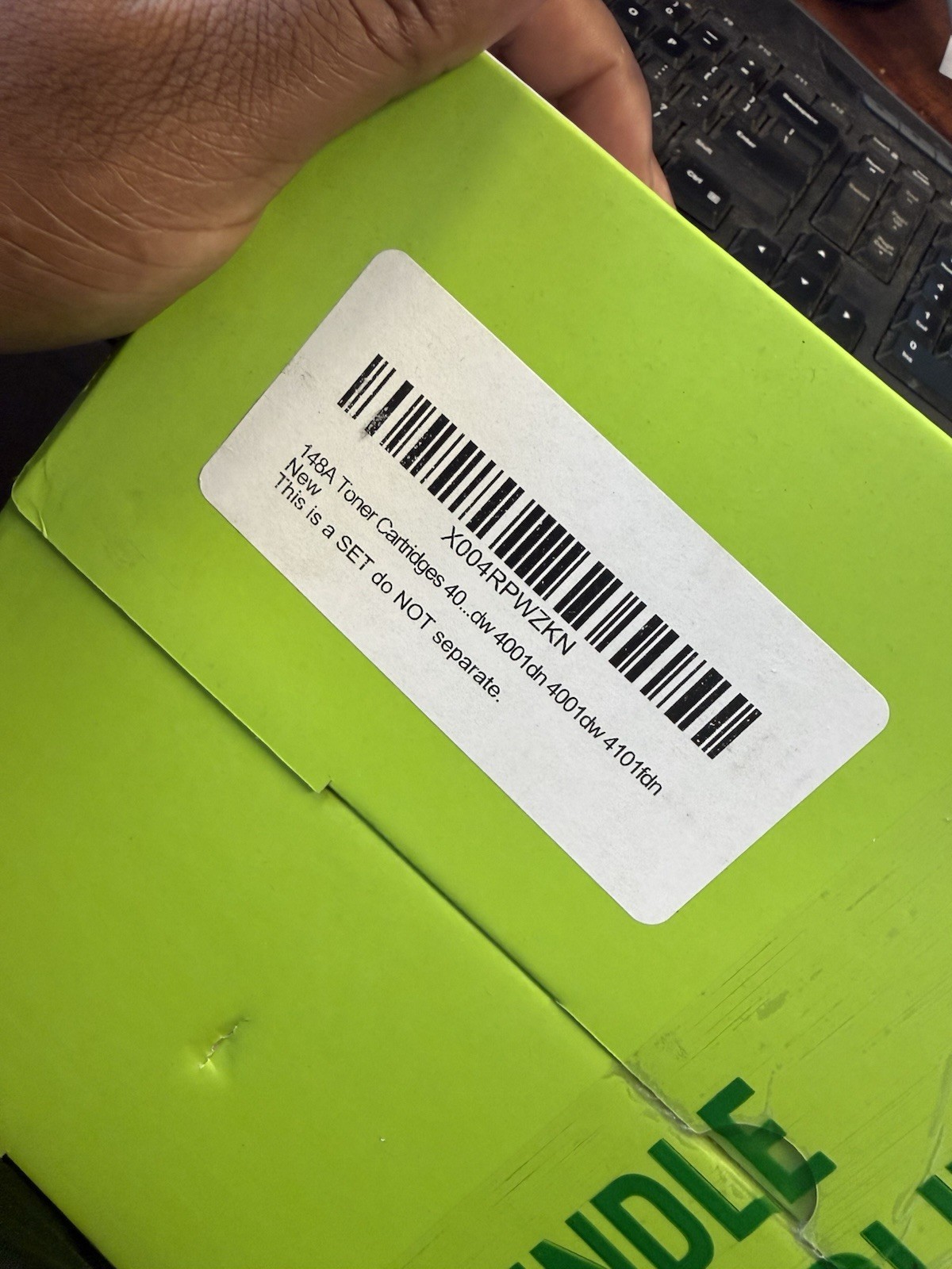 148A Black Toner Cartridge W1480A for 4001, 4101 Genuine Sealed