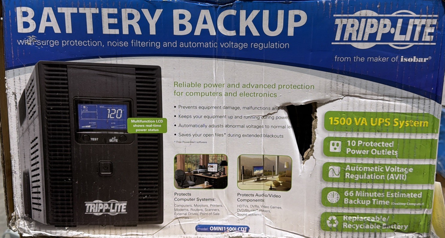 Tripp Lite OMNI1500LCDT 1500VA UPS Tower LCD USB 120V Blemished Open New