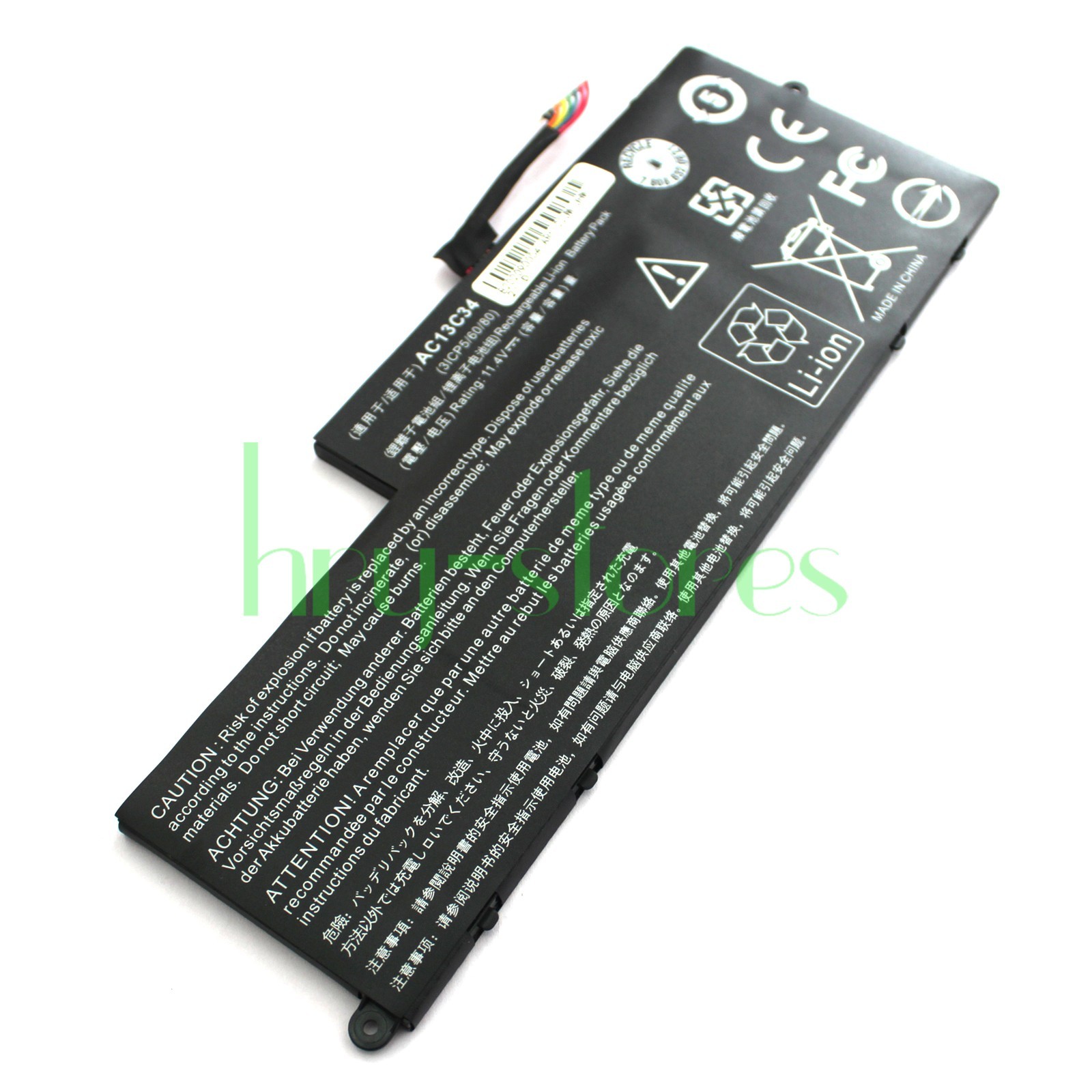 NEW AC13C34 30Wh Battery for Acer Aspire V5-122P 3ICP5/60/80 KT.00303.005