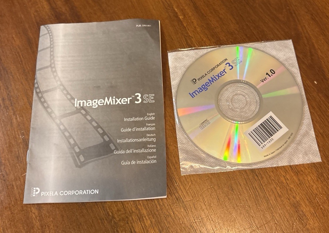 PIXELA ImageMixer 3 SE Ver 1.0 Software Disc & Installation Guide