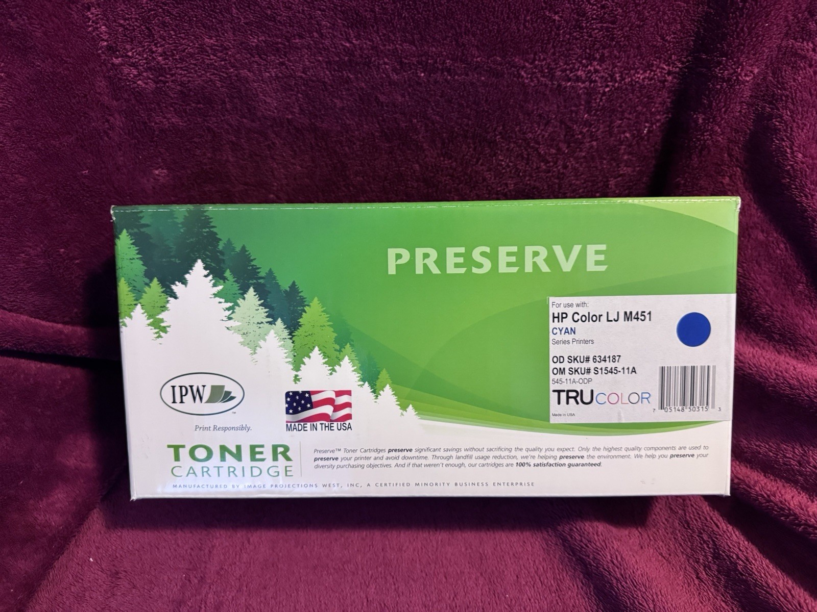 IPW Preserve HP Color LaserJet M451 Cyan Print Toner Cartridge New Sealed