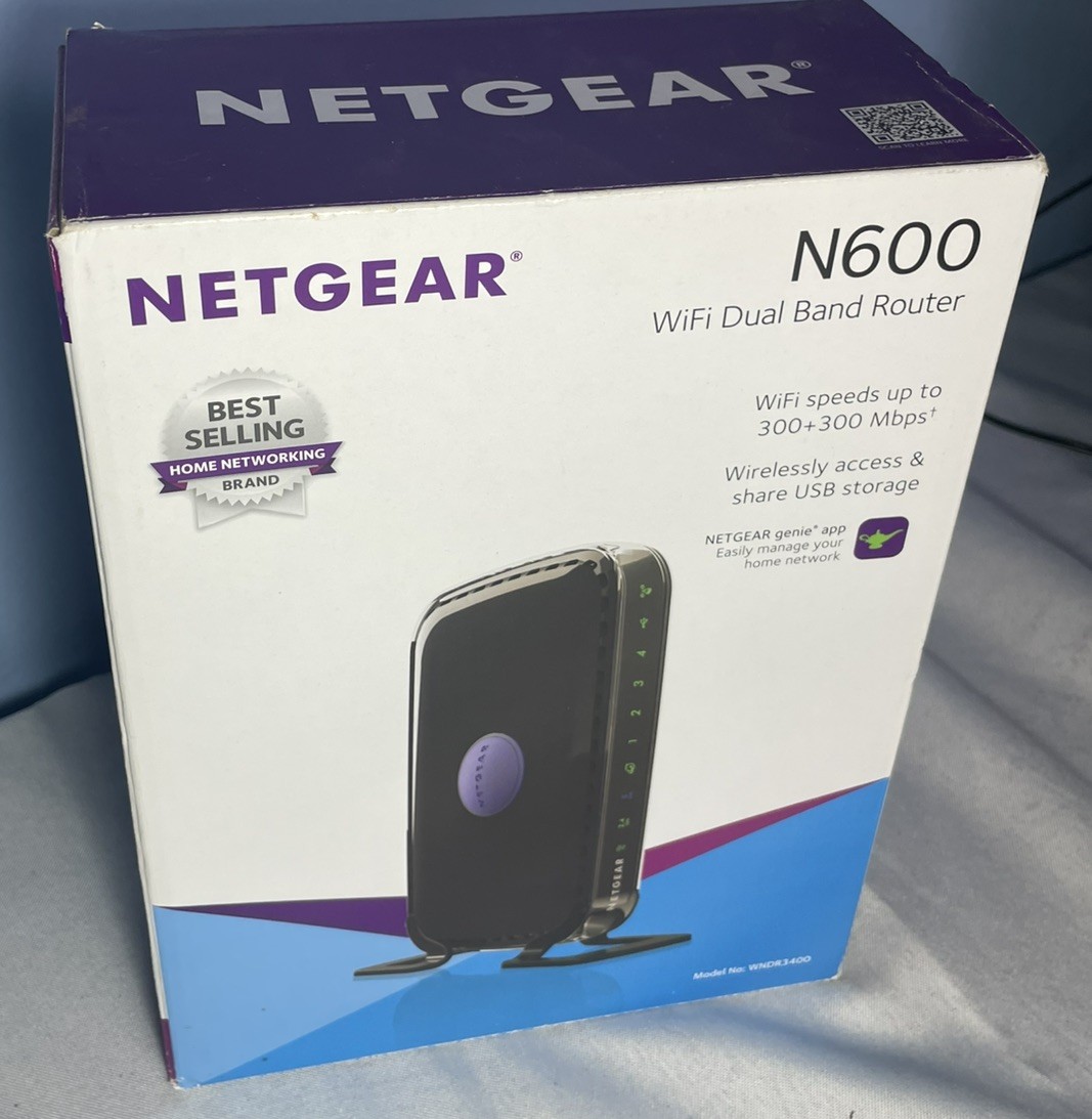 NETGEAR N600 300 Mbps 4 Port 300 Mbps Wireless Router Untested