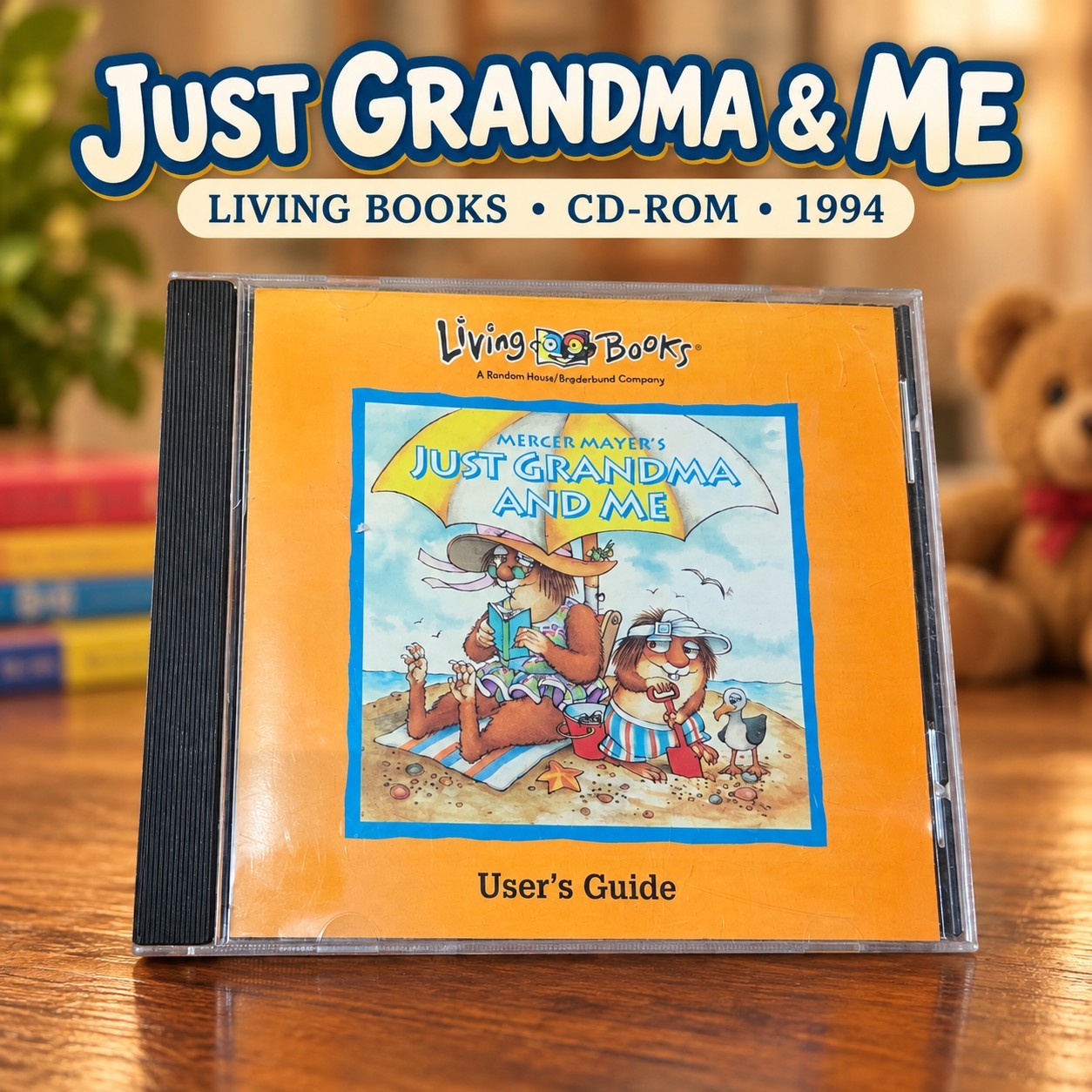 Mercer Mayer Just Grandma & Me Living Books CD-ROM 1994 PC Mac Broderbund