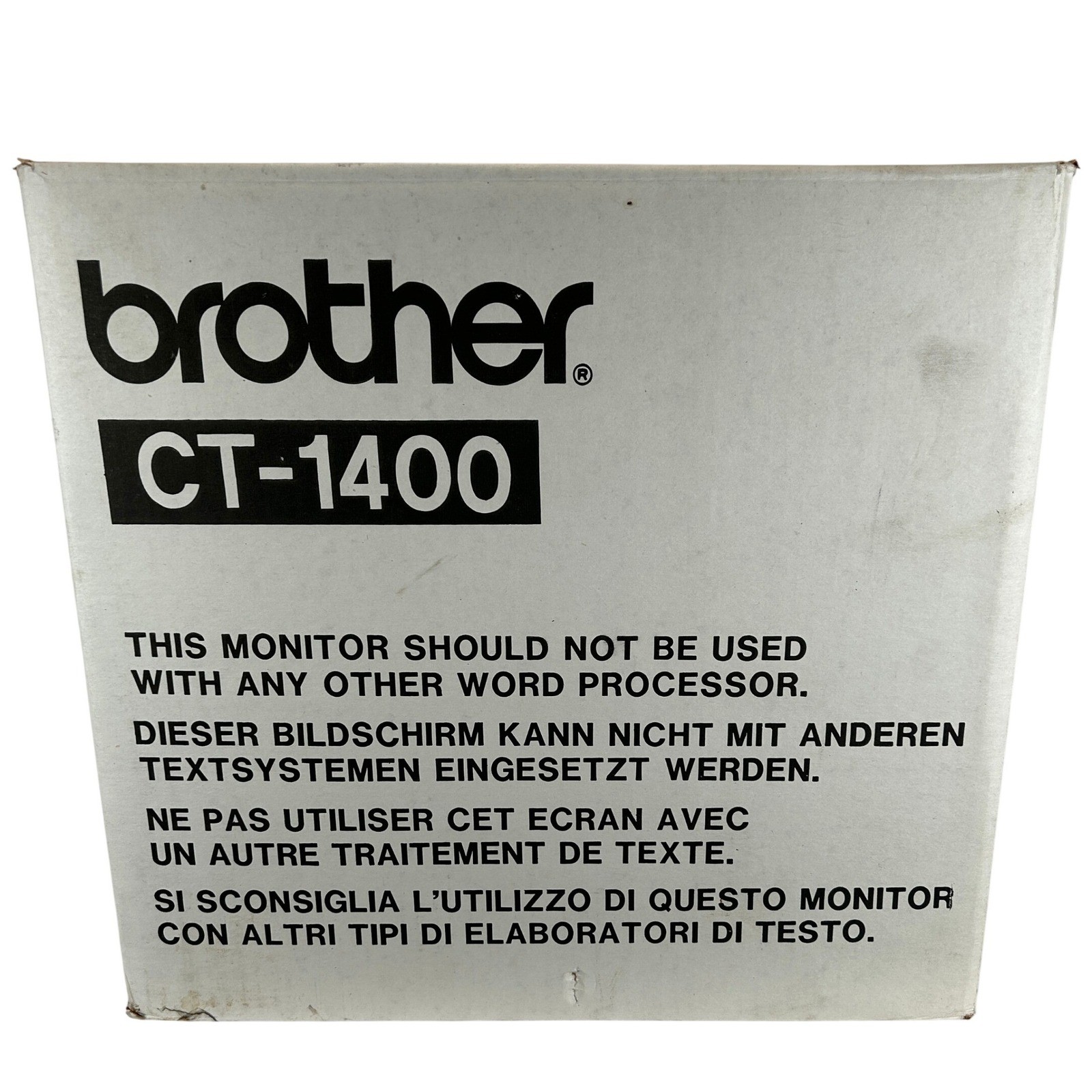 Brother CT-1400 Vintage CRT Word Processor Monitor New Open Box 1996 Tech