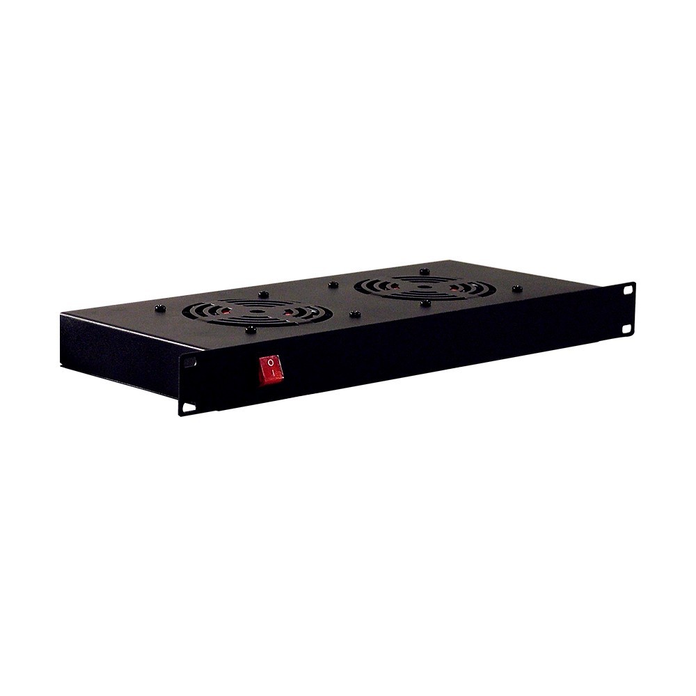 Royal Racks 1U Rack Mount Cooling Fan Dual Fans 66-77 CFM Black