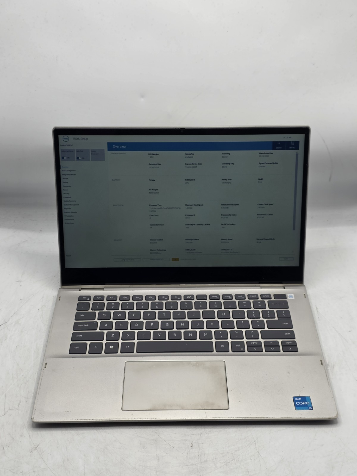 Dell Inspiron 14 5406 14" 2-in-1 FHD Touch i5-1135G7 8GB RAM READ 