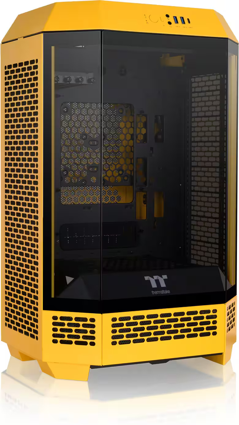 Thermaltake - The Tower 300 Micro ATX PC Case - Bumblebee Yellow