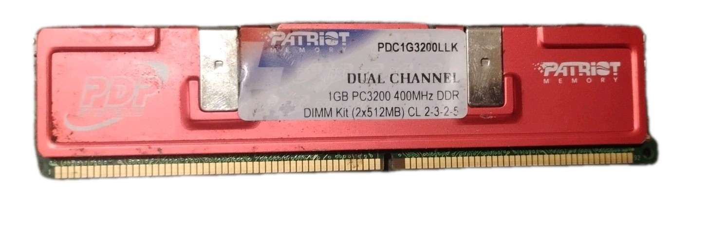 Patriot Extreme Performance 1GB (2x512MB) DDR 400 PC3200 Dual Channel Memory Kit