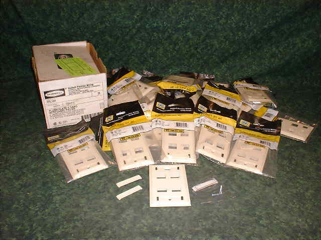 Case of (25) Hubbell #FPL14H - Four Ethernet Face Plate (22738-C3)