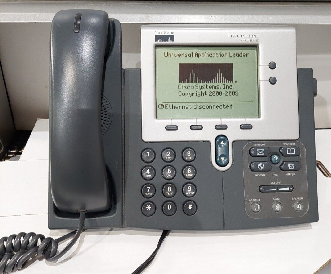 Cisco CP-7940G Unified VoIP IP Phone w/Speakerphone & Handset NO ADAPTER