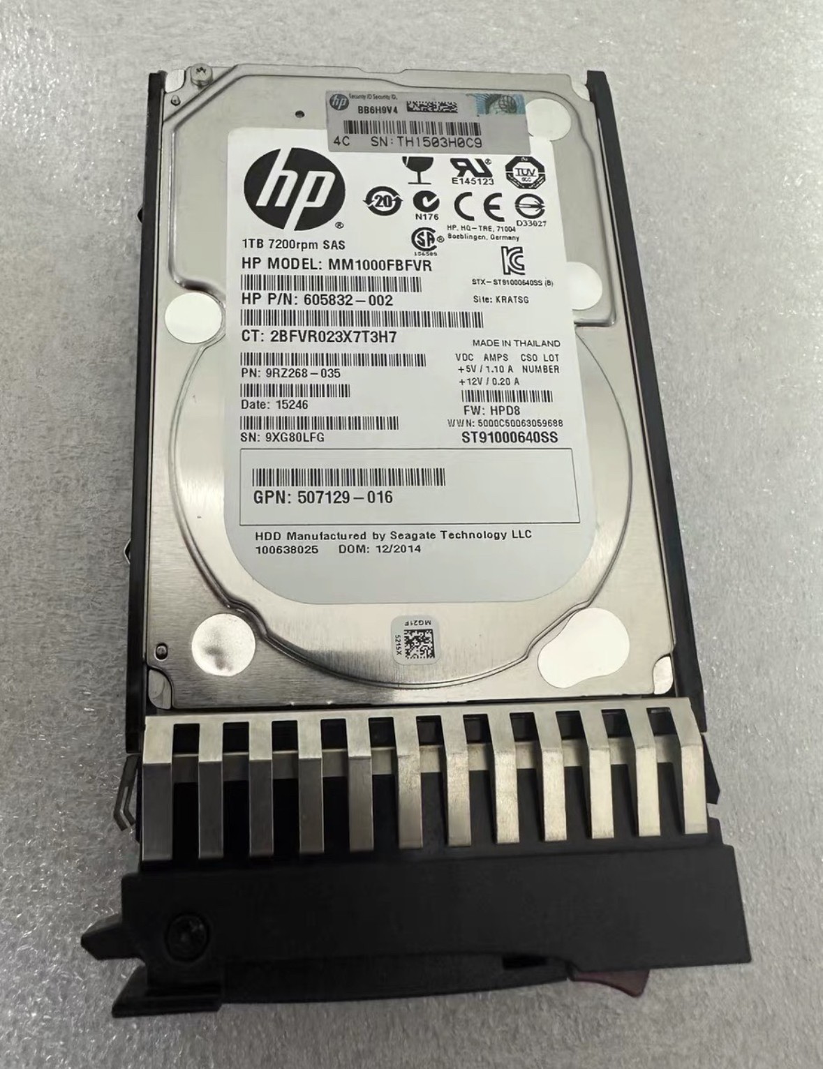HPE 1TB 605835-B21 606020-001 6Gb SAS 7.2K 2.5" DL580 G6 G7 HDD Hard Drive NEW