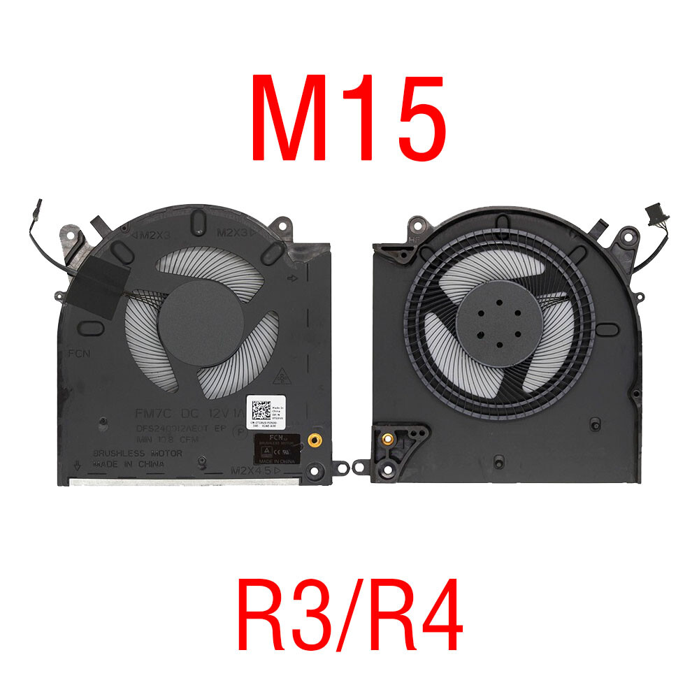 OEM A Pair CPU + GPU Cooling Fan For DELL Alienware M15 M17 R3 R4 R5 R6 Laptop
