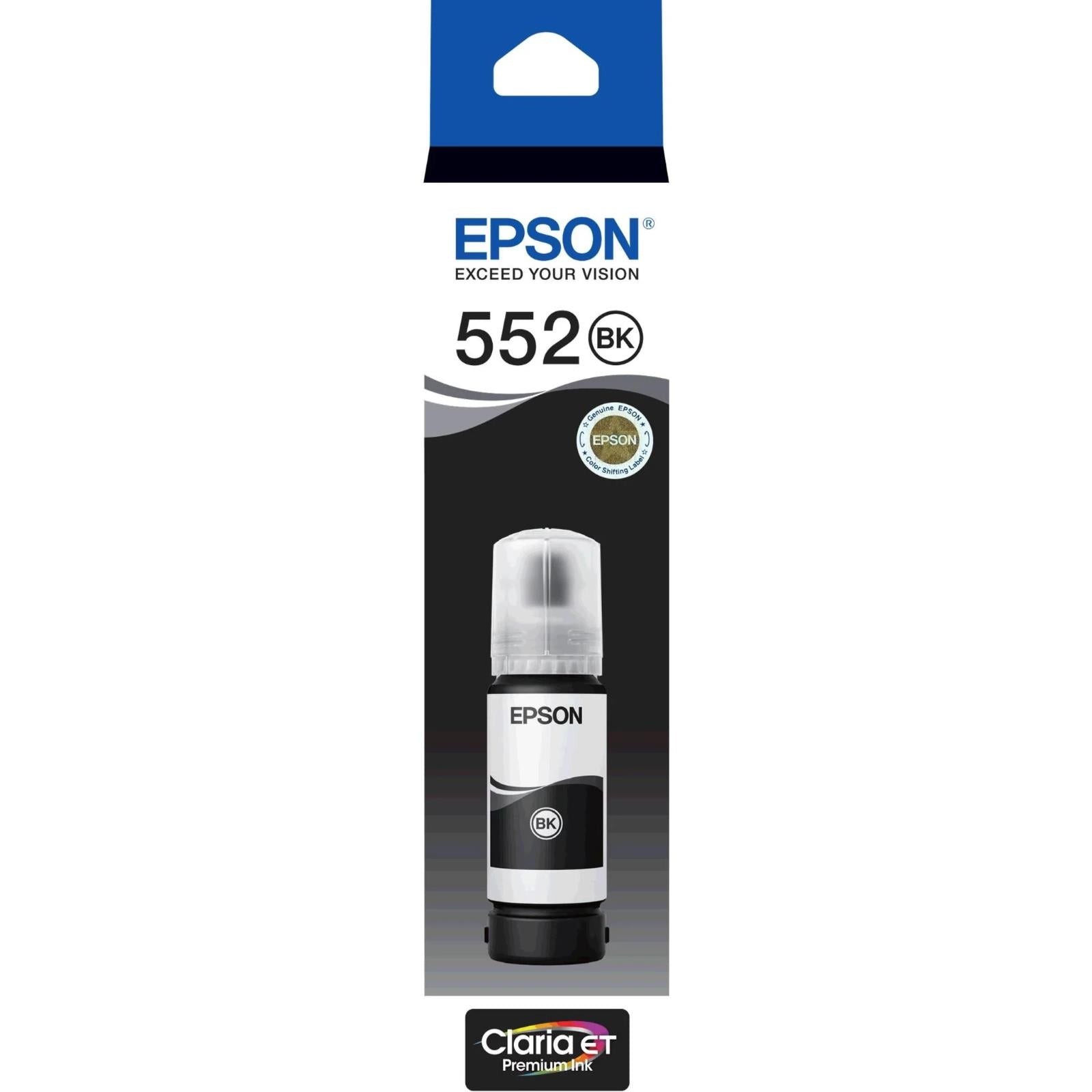 AU Epson T552 Black Pigment Claria EcoTank 552 Ink Bottle Toner C13T06V192