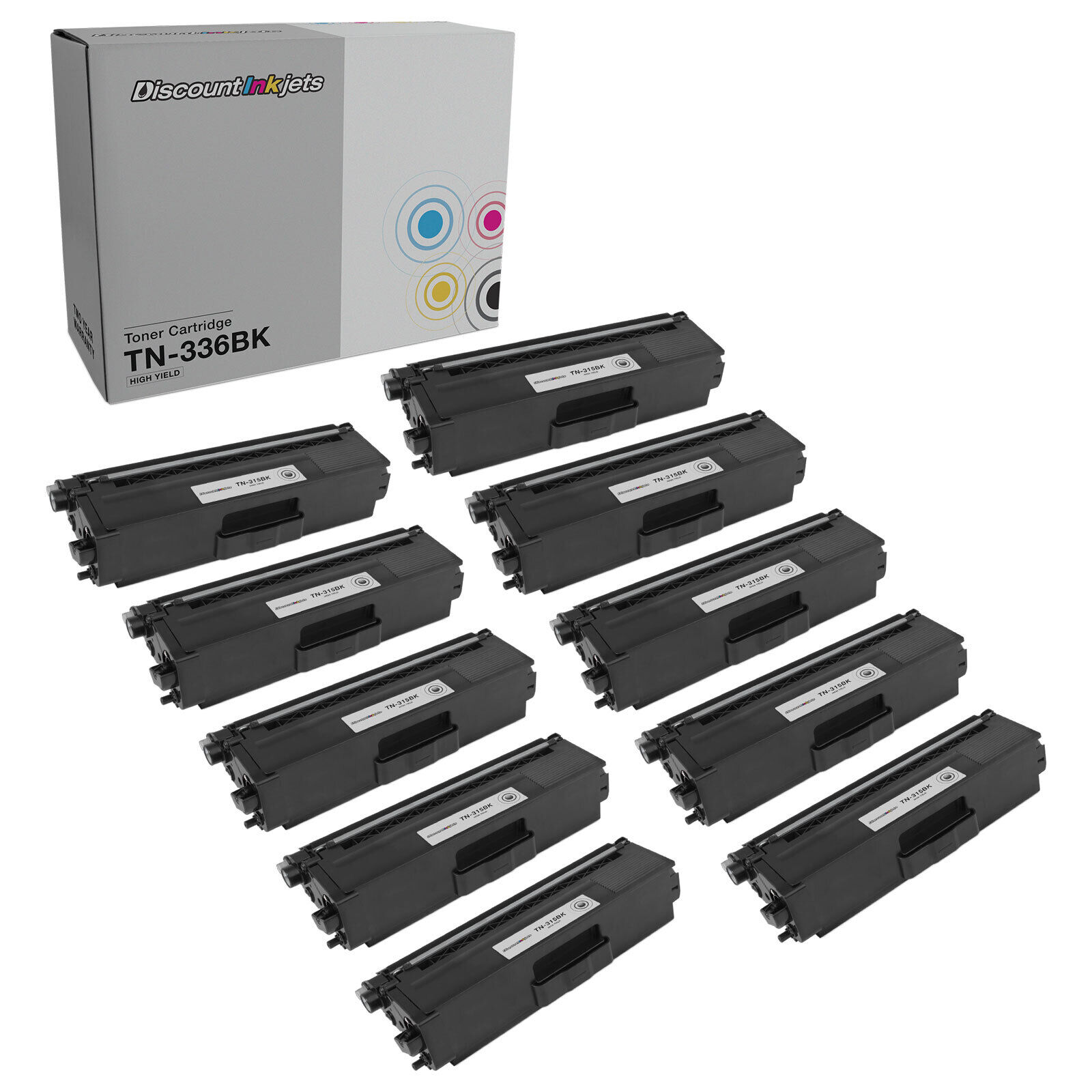 10 HY Black Printer Laser Toner Cartridges for Brother TN336 MFC-L8600CDW TN-336