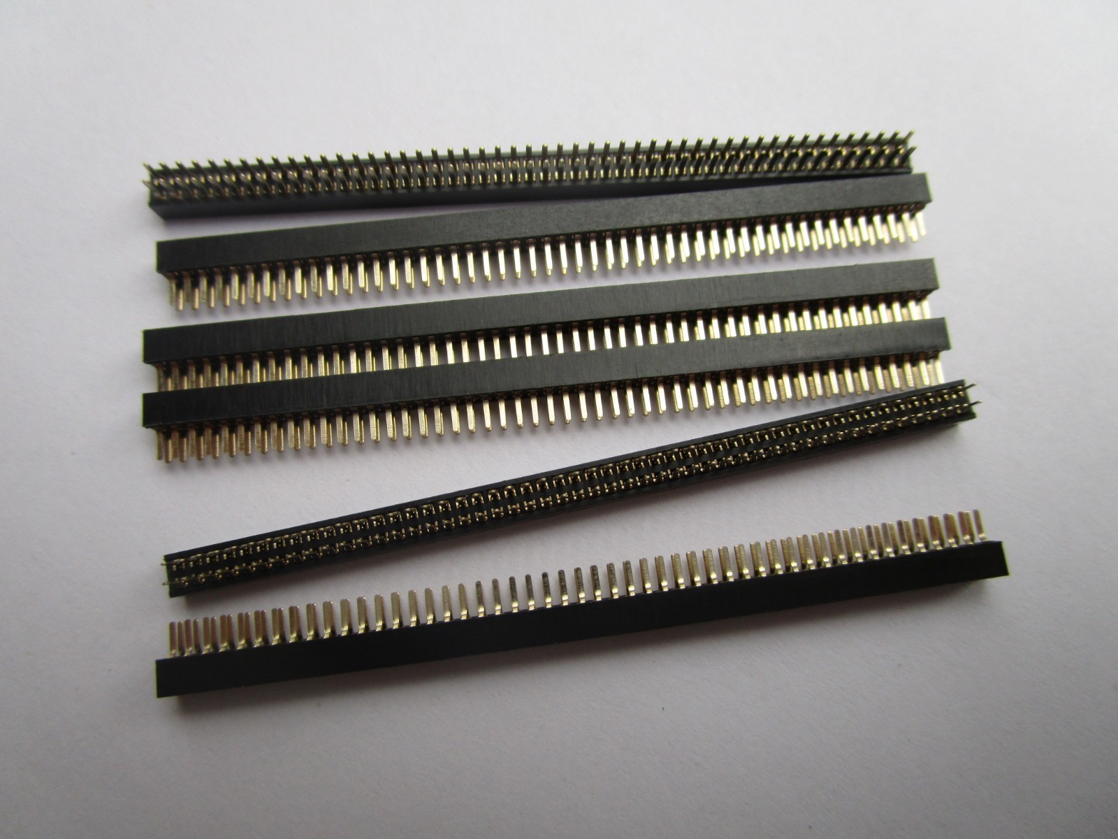 50pcs Gold Plated 1.0mm Breakable Pin Header 2x50 100pin Female Double Row Strip
