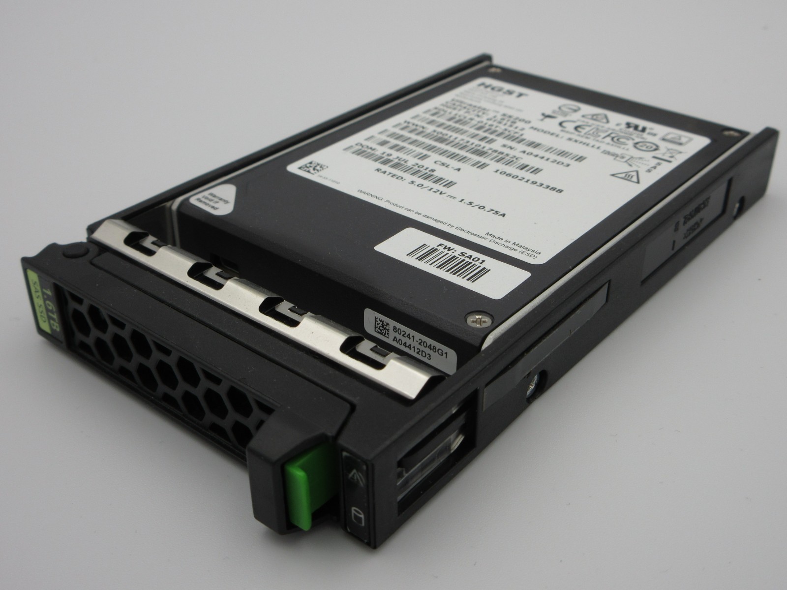 Fujitsu 1.6TB 2.5" SAS 12G MU Hot-Plug Solid State Drive SSD S26361-F5666-L160
