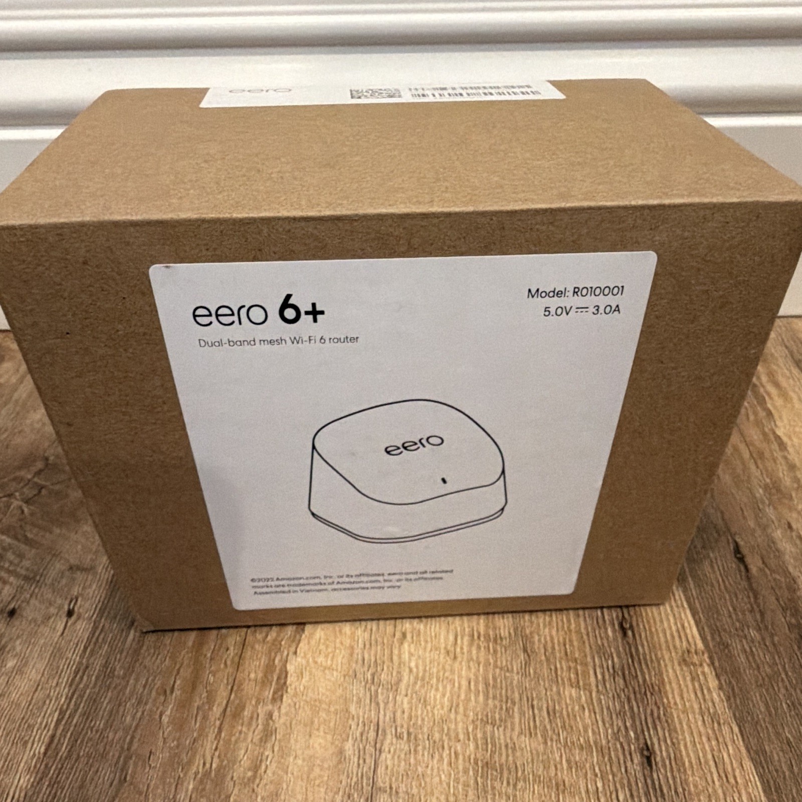eero 6+ Dual-Band Mesh Wi‑Fi 6 Router, White, 1200 Mbps, 2x LAN R010001