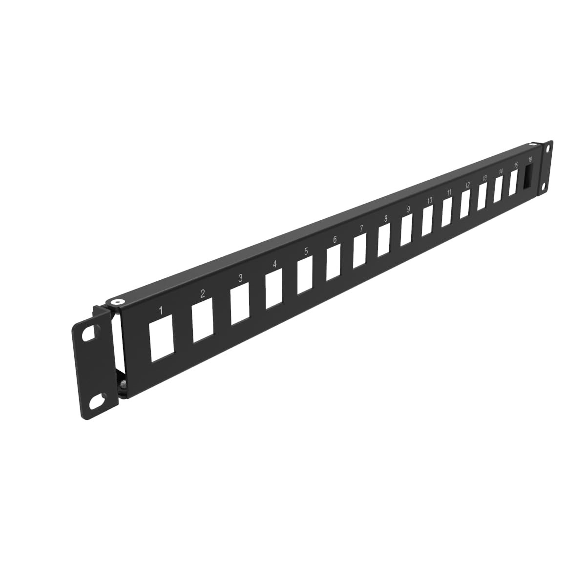 1U Hinged 16 Port Blank Keystone Patch Panel for 19 Inch Rack Mount