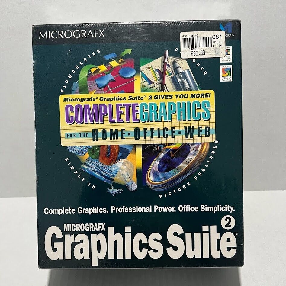 Micrografx Graphics Suite 2 PC Software Windows Microsoft Brand New SEALED