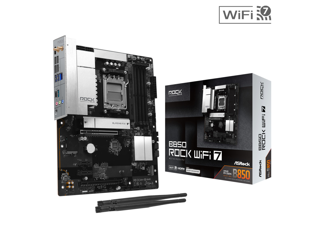 ASRock B860 Rock WiFi 7 LGA 1851 Intel B860 ATX Motherboard