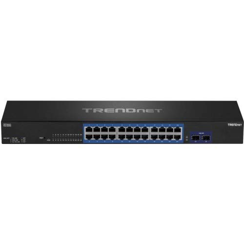 TRENDnet 24-Port Gigabit Switch with 2 x 10G SFP+ Slots (teg-30262) (teg30262)