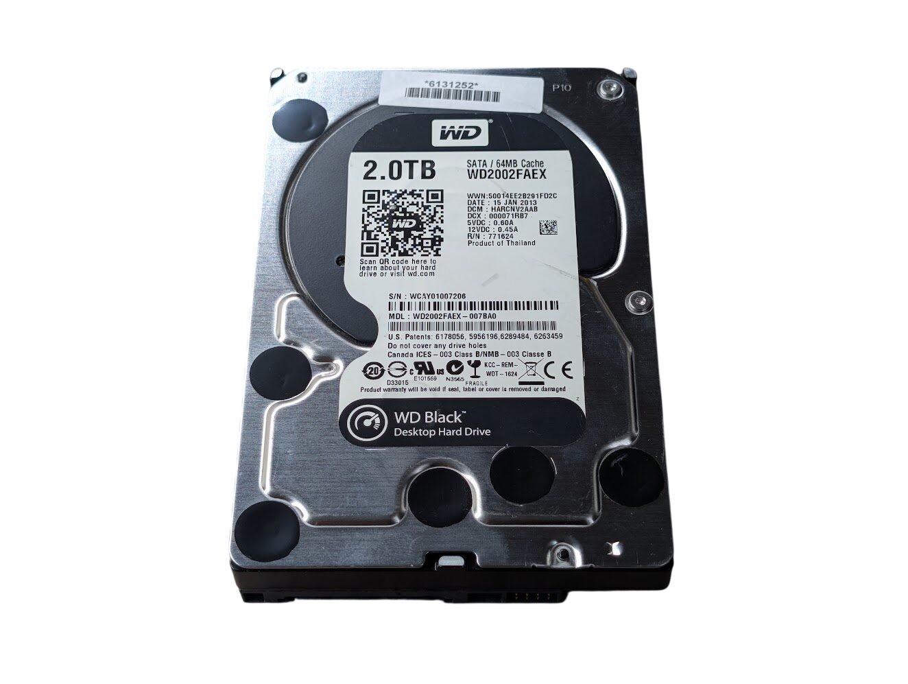 Western Digital Black 2TB SATA 6Gb/s 3.5" Desktop Hard Drive WD2002FAEX