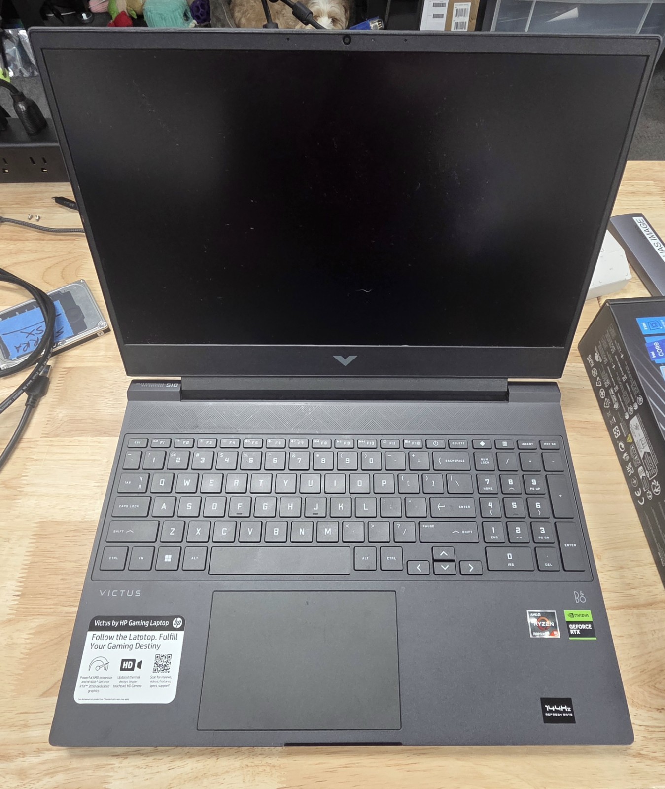 HP Victus 15.6" Gaming Laptop AMD Ryzen 5 7535HS RTX 2050 NO SSD/NO RAM *DEAD*