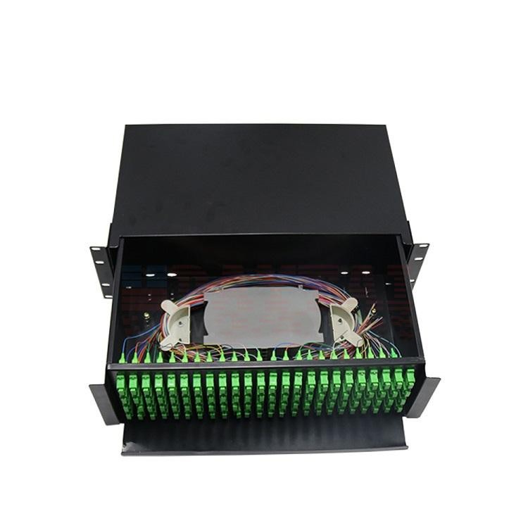 96 Port Fiber Optic Patch Panel ODF 96 Port SC APC Simplex Adapter Pigtails Box